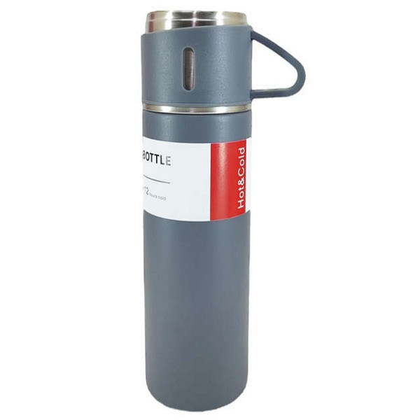 فلاسک و لیوان مدل hot-cold گنجایش 0.5 لیتر بسته 3 عددی - جعبه آسیب دیده