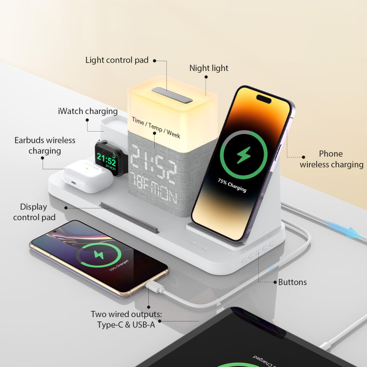 شارژر وایرلس 6*1 برند BezosMax