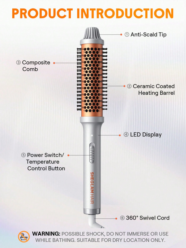 برس پیچ حرارتی شیگلم Sheglam Hair It Curl Termal Blowout Brush