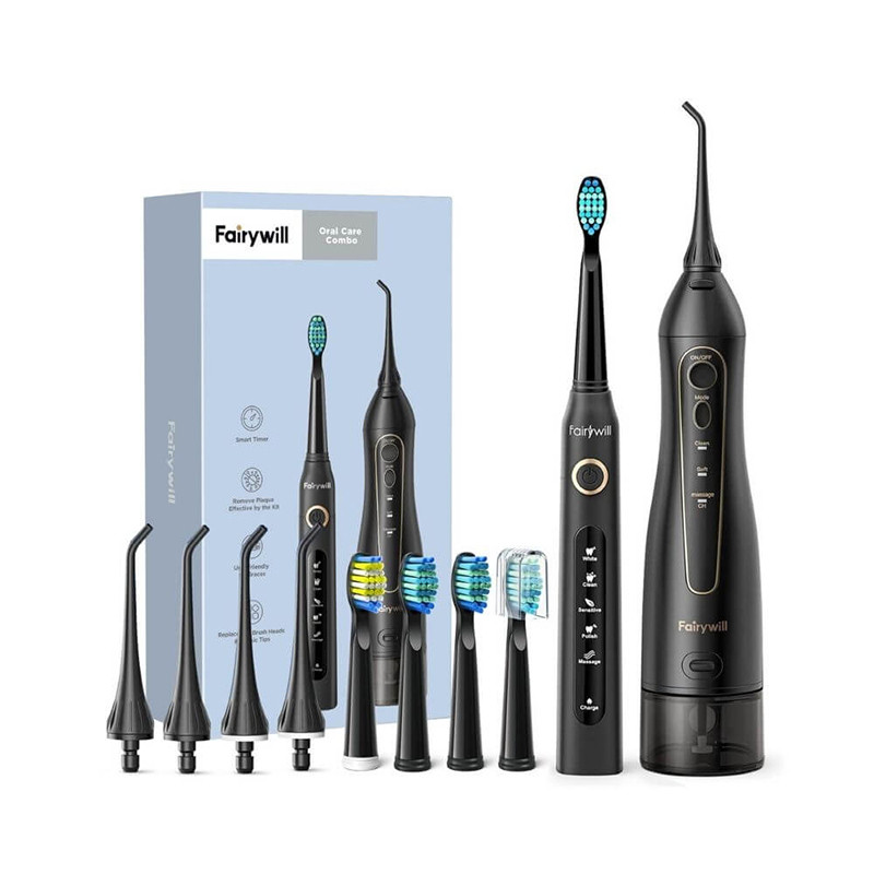 مسواک برقی FAIRY WILL مدل Oral Care Combo (5020+507E)به همراه واترجت شستشوی دهان و دندان - سفید