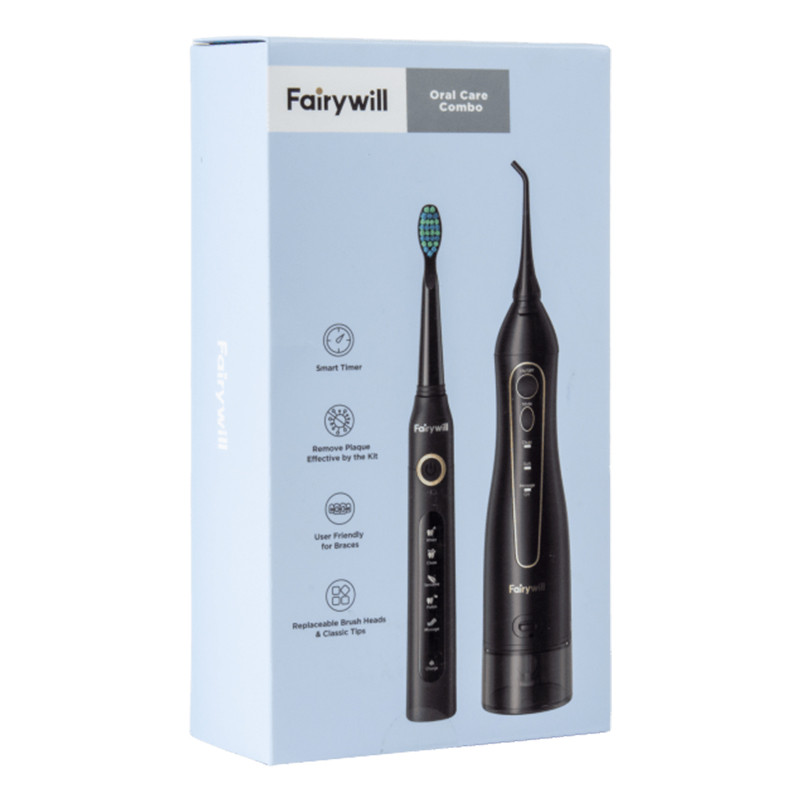 مسواک برقی FAIRY WILL مدل Oral Care Combo (5020+507E)به همراه واترجت شستشوی دهان و دندان - سفید