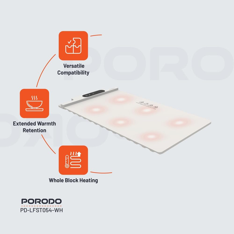 صفحه گرمکن غذا قابل حمل و رولشونده – Porodo Lifestyle Warming Mat
