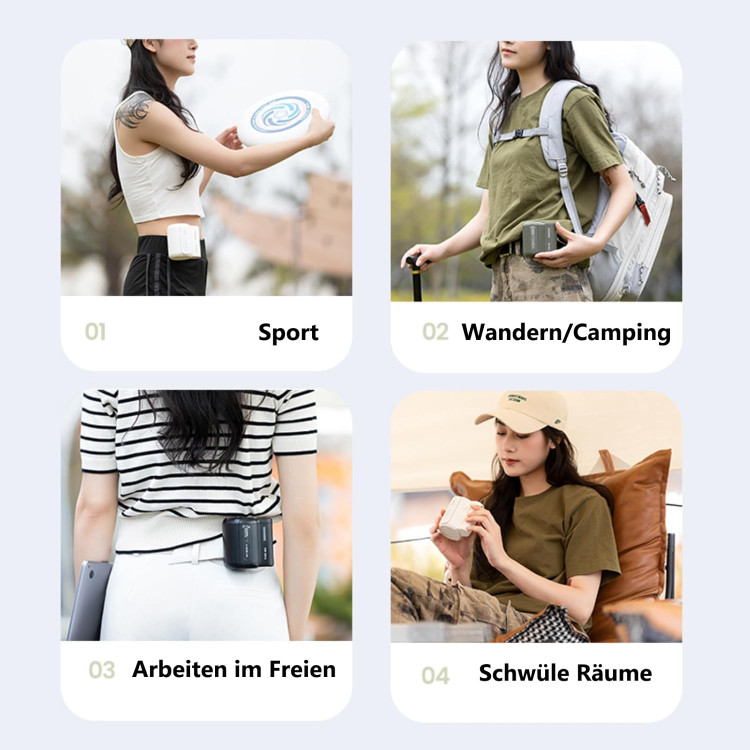 فن کمری قابل حمل سهحالته مدل Portable Handheld Fan