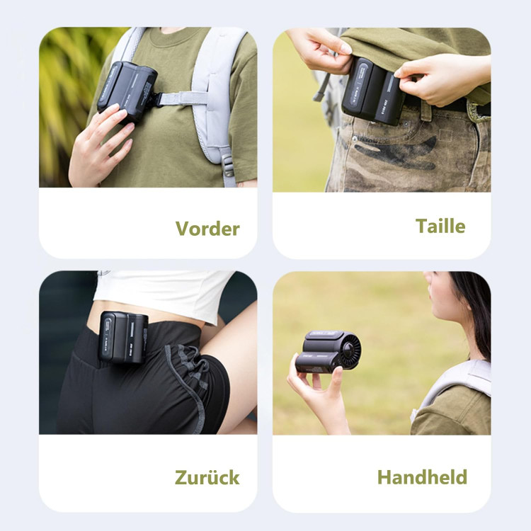 فن کمری قابل حمل سهحالته مدل Portable Handheld Fan