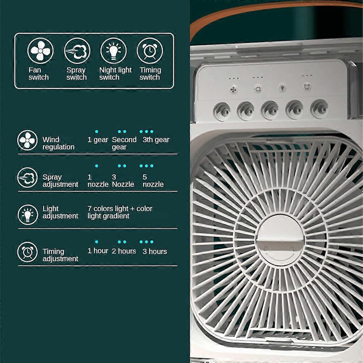 پنکه مهپاش ۴ کاره قابل حمل مدل Portable Air Conditioner Fan