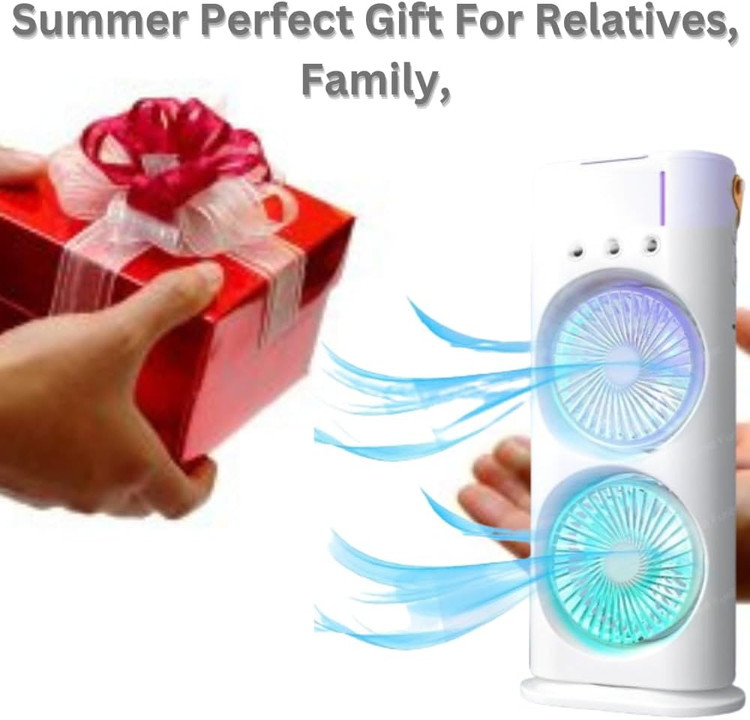 پنکه مهپاش دوقلو قابل حمل مدل Dual Spray Fan