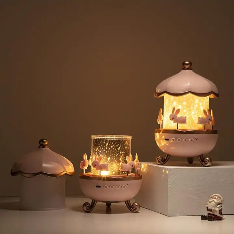 چراغ خواب پروژکتور خرگوشی طرح چرخ و فلک - نسخه اورجینال