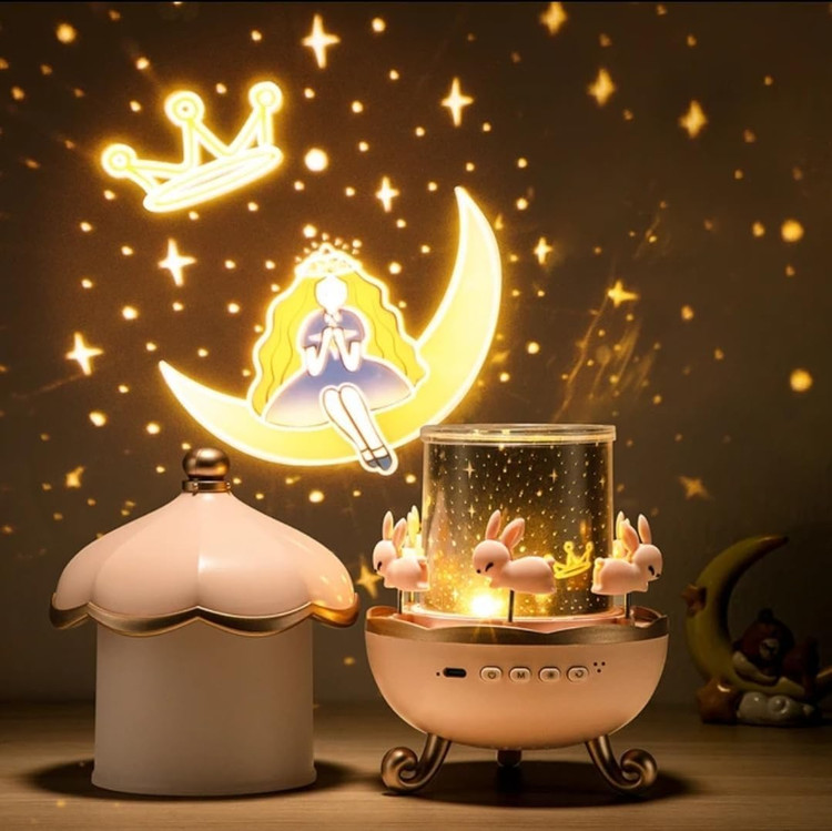 چراغ خواب پروژکتور خرگوشی طرح چرخ و فلک - نسخه اورجینال