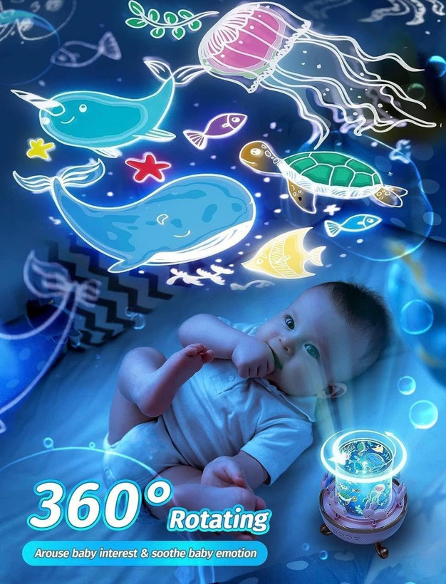 چراغ خواب پروژکتور خرگوشی طرح چرخ و فلک - نسخه اورجینال